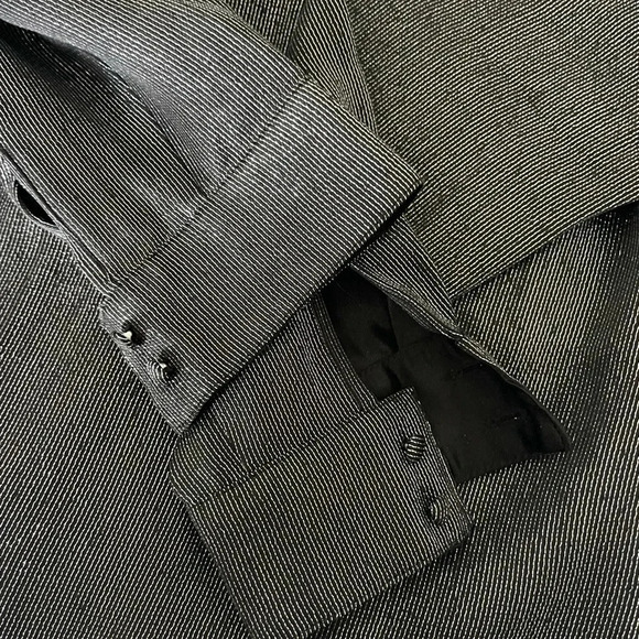 Maje black metallic button down collar blouse - Picture 9 of 9